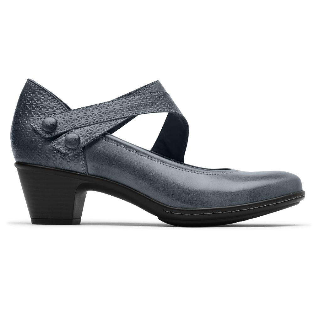 Rockport Wedges Dame Marineblå - Cobb Hill Kailyn Asymmetrical Mary Jane - HBTJ37015